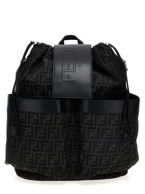 fendi verzierter rucksack aus leder|Fendi Strike Large Fendi Roma Leather .